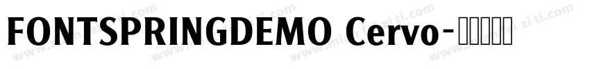FONTSPRINGDEMO Cervo字体转换